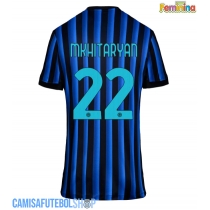 Camisa de time de futebol Inter Milan Henrikh Mkhitaryan #22 Replicas 1º Equipamento Feminina 2025-26 Manga Curta